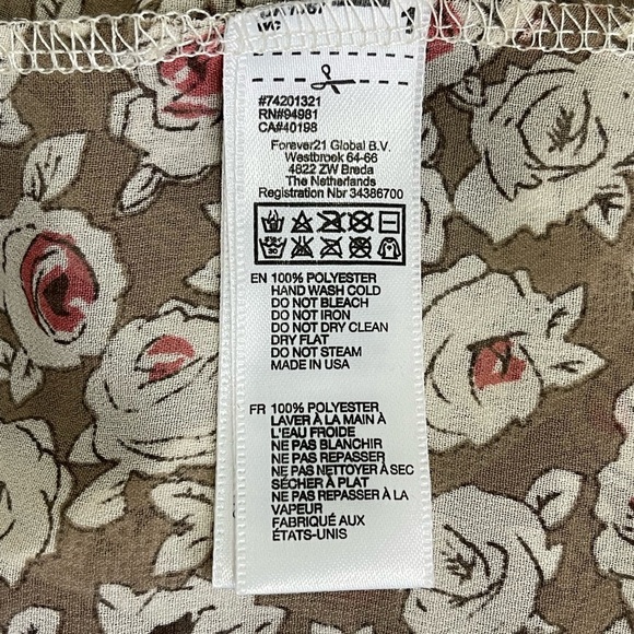 XXl Woven Loose Floral Blouse Top Cocoa Cream Pink size S - Picture 9 of 9